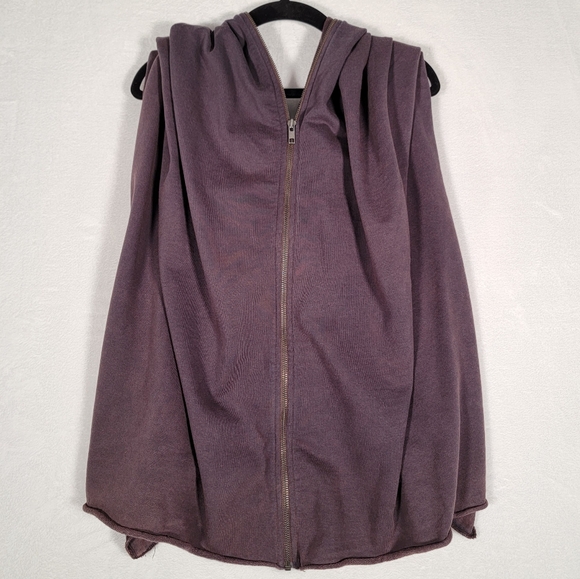 All Saints Other - Men’s Sz 10 All Saints Spitafields Brown Cotton Distressed Festival Hooded Vest